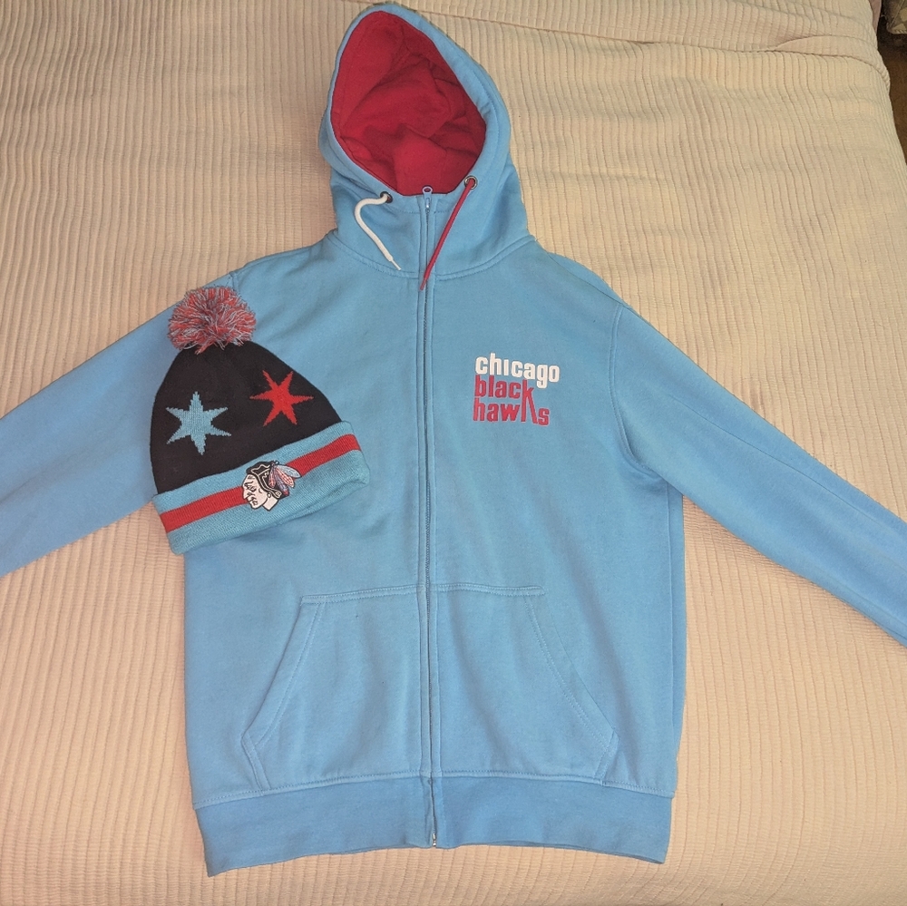 🍍Chicago Blackhawks Hoodie & Hat